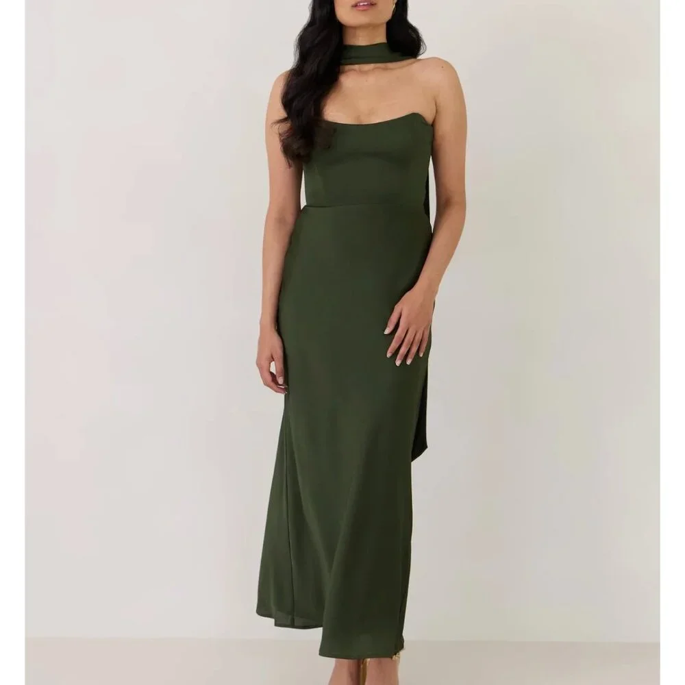 Park & Fifth - Brodie Dress - Olive Green - XS - Picture 4 of 5